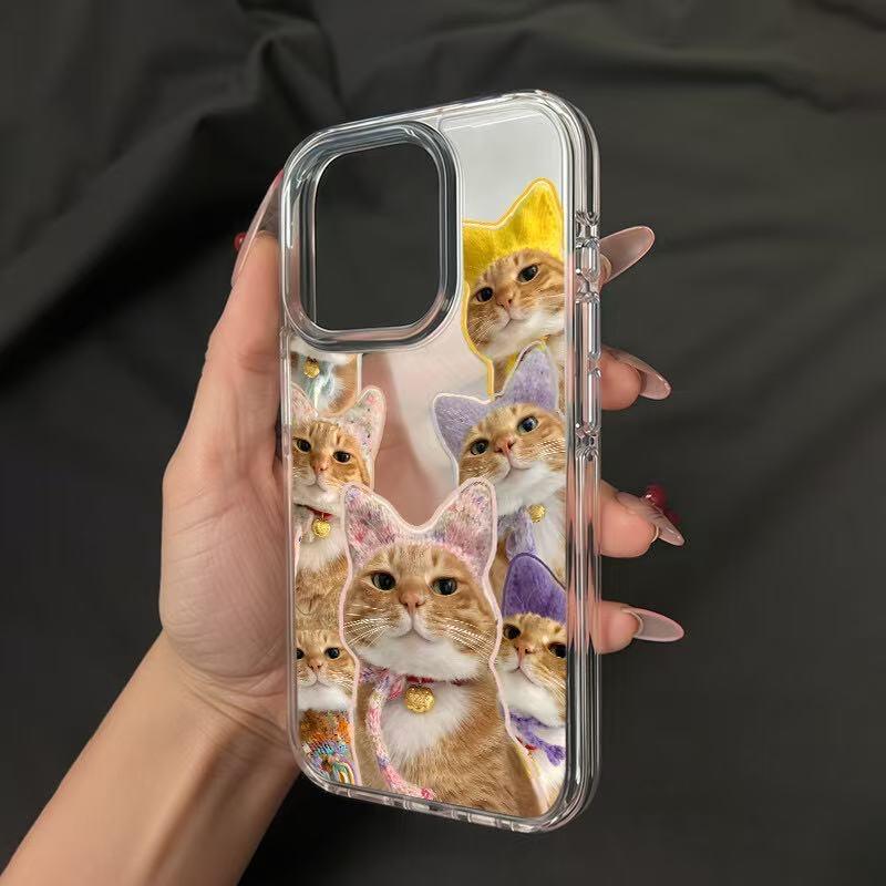 Милые кошки ударопрочный чехол для телефона для iphone 17 pro max 16 plus 15 14 13 11 силиконовая задняя крышка для iphone 12 xr xs x корпус