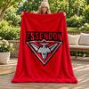 Essendon FC blanket Flannel Blanket Soft Cozy Plush Throw for Sofa Bed Lightweight Home Decoration Gifts for Christmas various holidays