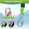 17FT Heavy Duty Boat Tow Rope with 2 Hooks, Floating Ski Harness for Wakeboarding Tubing, Water Sports Towing Line