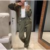 2025 Spring and Autumn New Fashion Single-breasted Casual Suit Cardigan Top Lace-up Pants Two-piece Women's Clothing