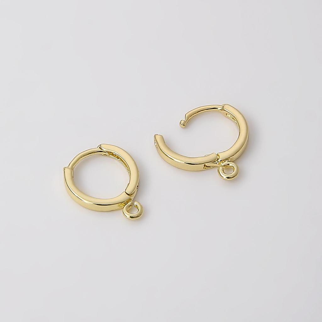 1 пара латунных сережек-крючков размером 12/13/14 мм для женщин и девочек, серьги с застежкой