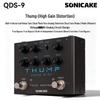 Педаль эффектов для электрогитары Sonicake QDS: Акустический предусилитель, Басовый дилей, Реверберация, Десятиполосный эквалайзер