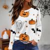 Women's Daily Casual Long-sleeved Printed O-neck Top