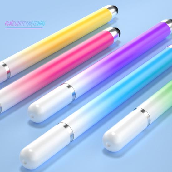 Стилус градиентного цвета, двуглавый, высокоточный, чувствительный, противоскользящий, универсальный, для мобильных телефонов, планшетов, емкостный экранный диск, стилус