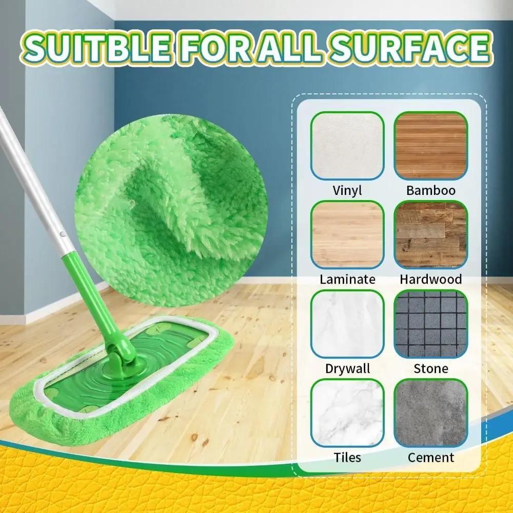 6 шт. Моющаяся сменная насадка для швабры Swiffer, не линяет, многоразовая, из микрофибры, мягкая, более плотная, для ванной комнаты