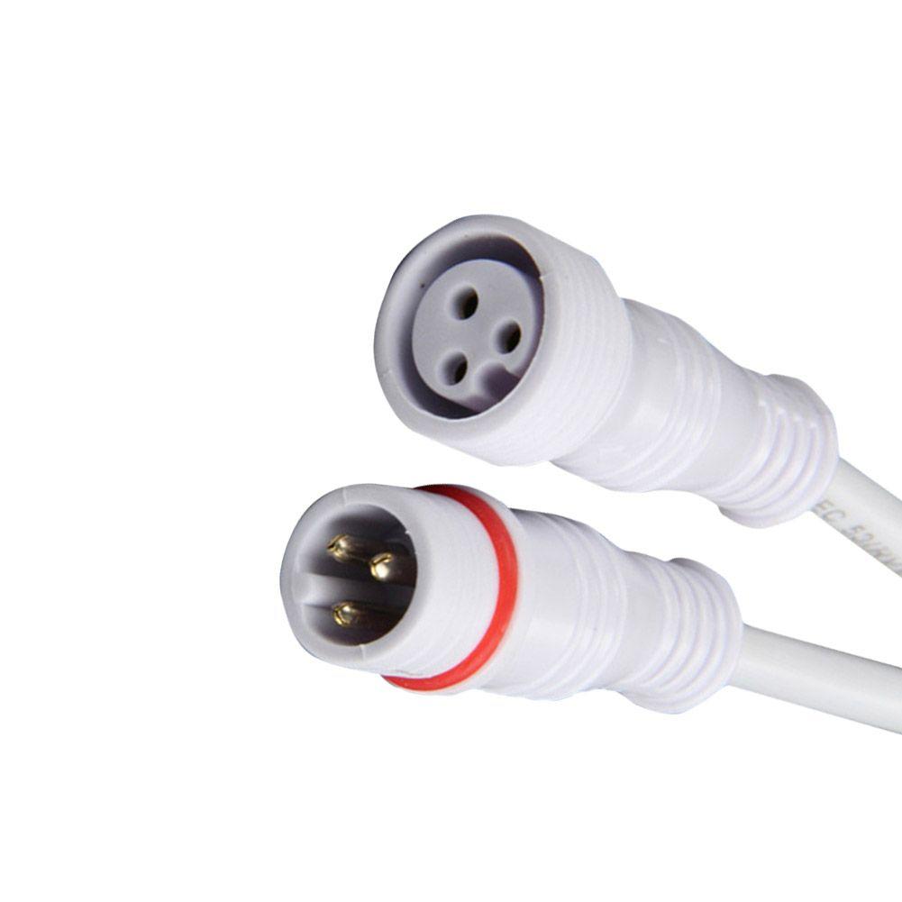 2/3-Pin Cable Connector 22AWG Wire IP65 Waterproof