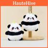 Charming Panda Plush Keychain Cute Short Plush Panda Doll Adorable Bag Accessory