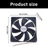 180мм 12В Высокоскоростной Охлаждающий Вентилятор Тонкий 25мм Дизайн 53CFM Воздушный поток Двойные Шарикоподшипники Для ПК Роутера Вытяжной Системы