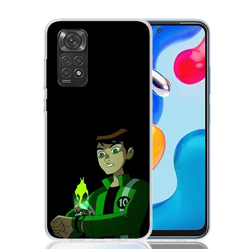 Cartoon Ben 10 Phone Case For Xiaomi Redmi Note 15 14 13 12S 12 Pro Plus 11S 11E 11 11T 10S 10 Art Soft Pattern Cover Redmi Note