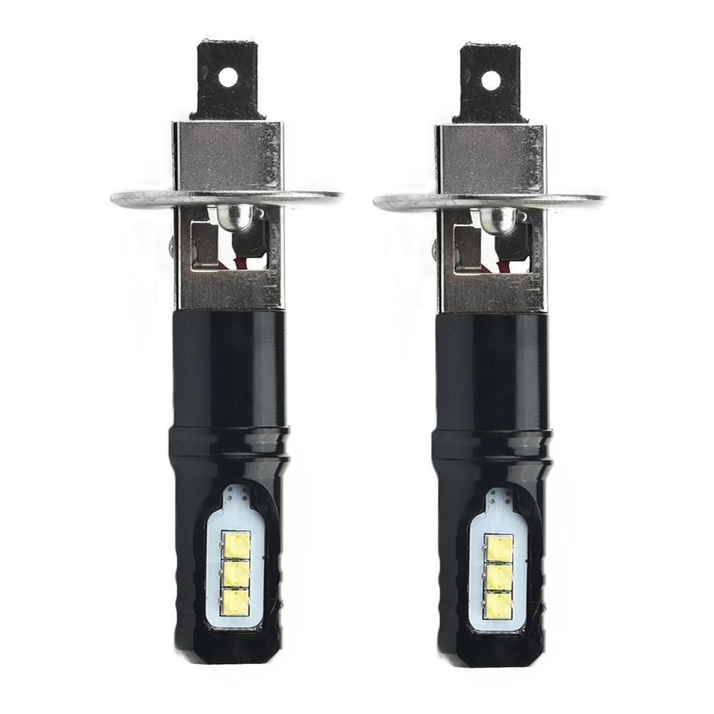 Передние светодиодные лампы H1 Противотуманные фары Дальний свет Угол луча 360 градусов 2шт Белый