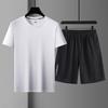 Men Fashion Casual Sport Suits Summer Short Sleeve T-Shirt and Quick Dry Shorts 2 Pieces Set Beachsuit Jogging Suit