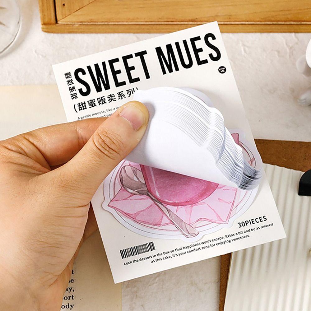 30Sheets Desserts Sticky Notes Stationery Message Notes Kawaii Planner