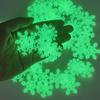 Bedroom Dormitory Decoration Christmas Stickers Wall Stickers Fluorescent 3D Luminous Snowflake