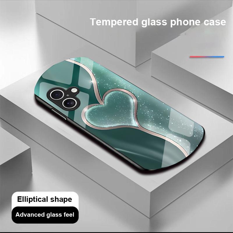 Постепенная Любовь Большой Для Apple IPhone 16 11 13 15 14 Pro Max 12 Mini 7 8 Plus XR X XS SE Чехол для телефона из закаленного стекла эллиптической формы