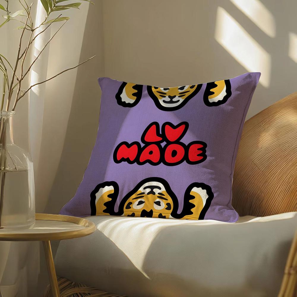 DDashionCuteMMadeNigoCartoonHHumans Pillow Case pillowcase doublesided printed sofa cushion bedroom headboard