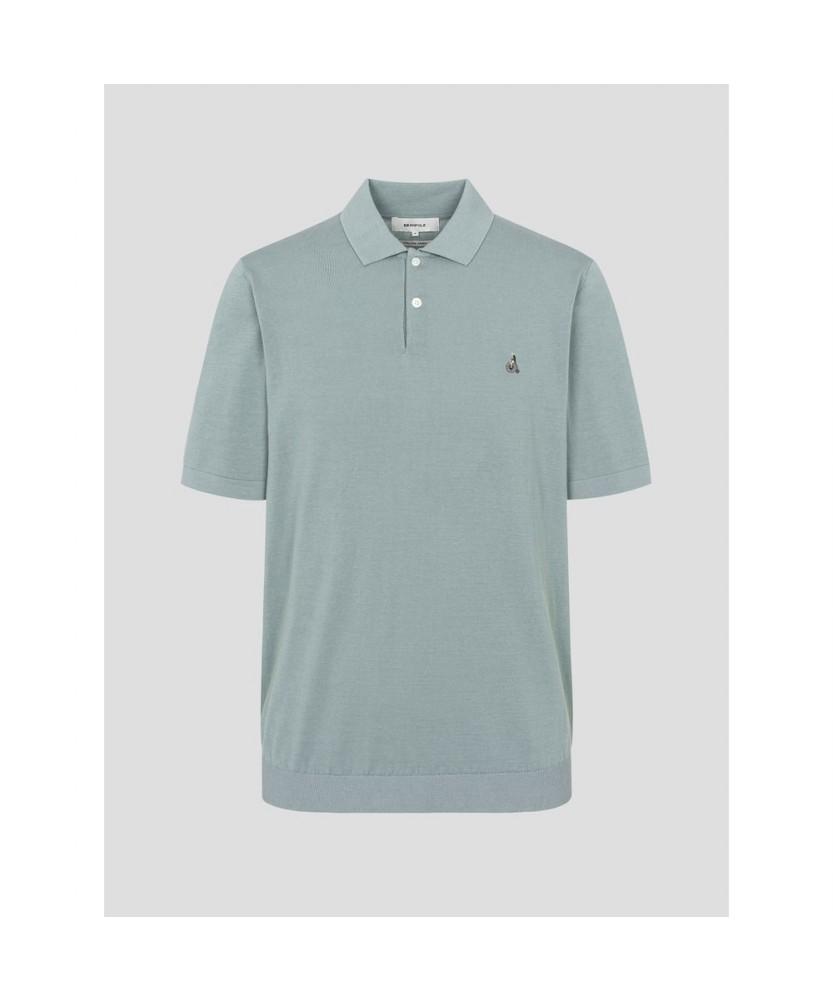 Binpolmen [Essential] Italian Cotton Collared Neck Knit Light Green