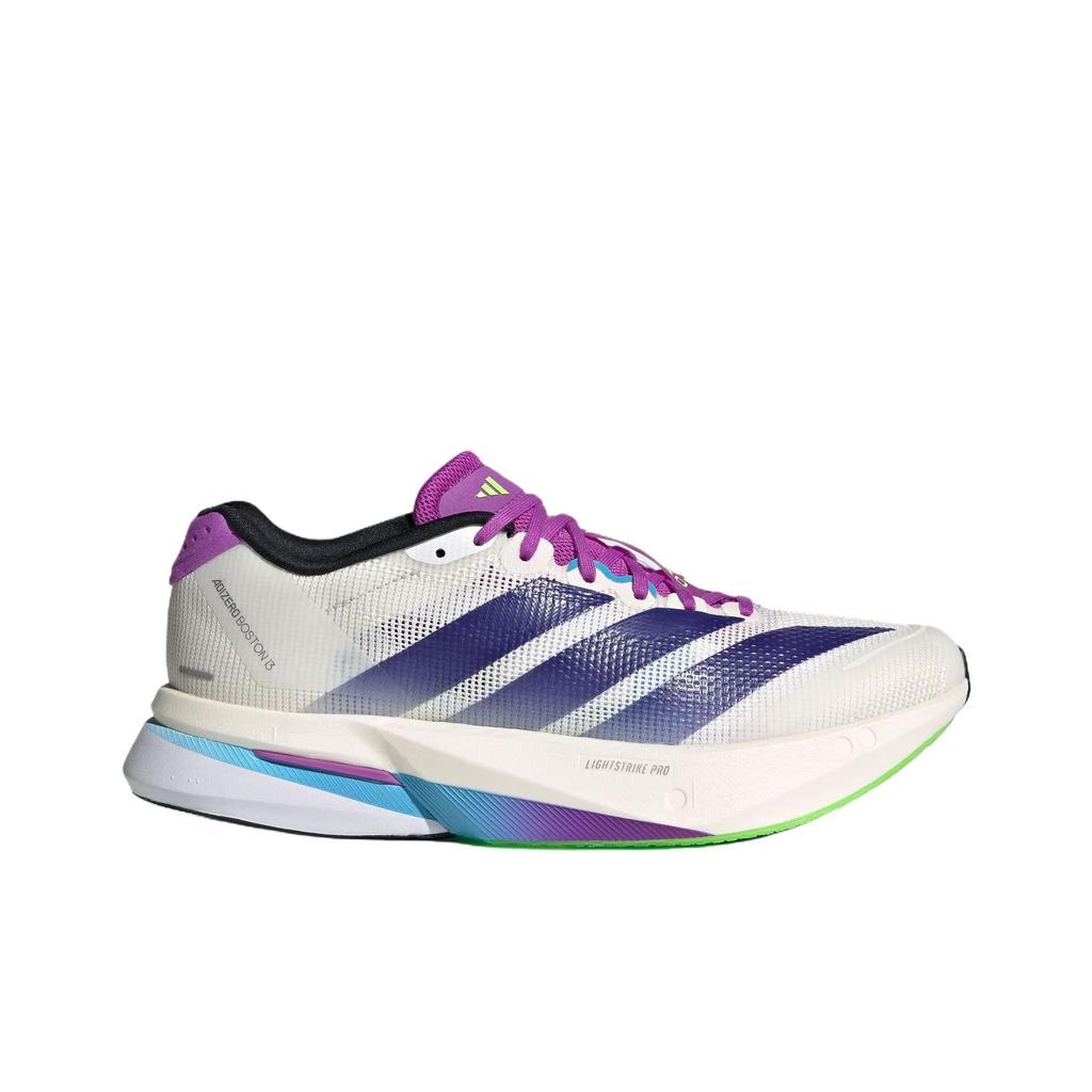 Adidas Adizero Boston 13 Fashionable Comfortable Non-Slip Durable Breathable Supportive Rebound Running Shoes Women Sneakers White Purple JS4953