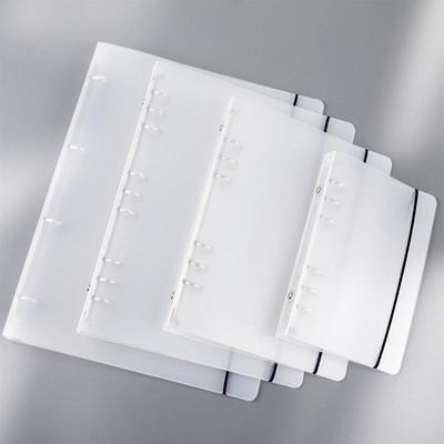 1 шт. Прозрачный цветной пластиковый клип-файл папка А5/А6/А7 блокнот с кольцевым механизмом планер-ежедневник школьная обложка для блокнота