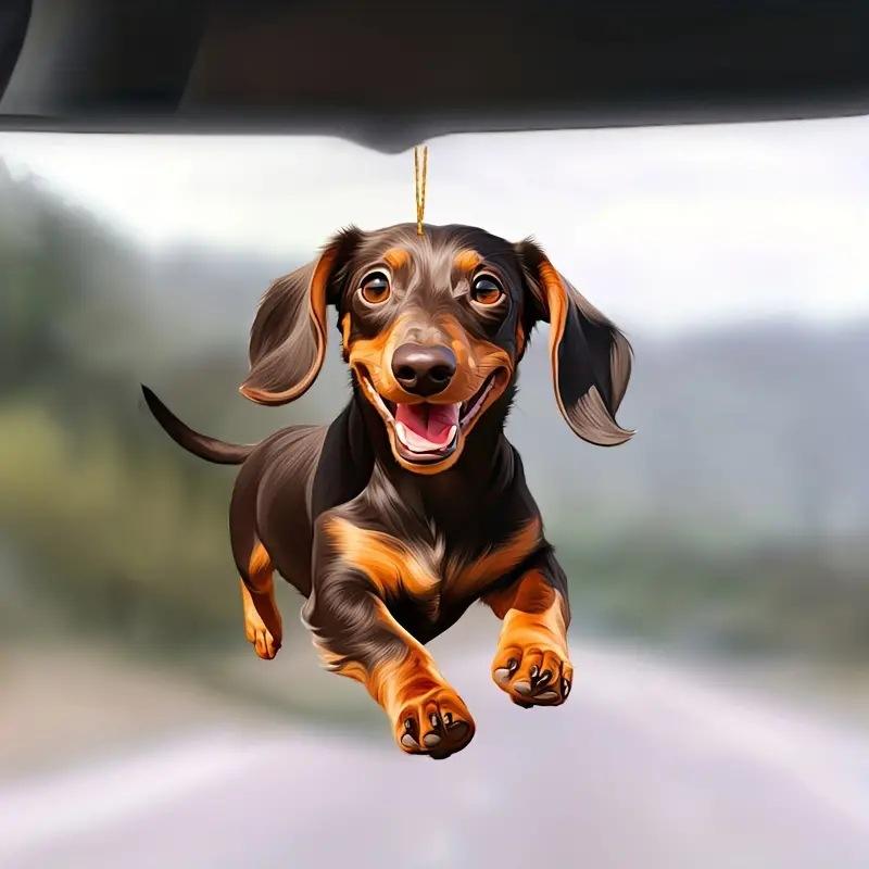 Новая серия Dog Run акриловый плоский 2D автомобильный рюкзак брелок мобильный телефон чехол подвеска