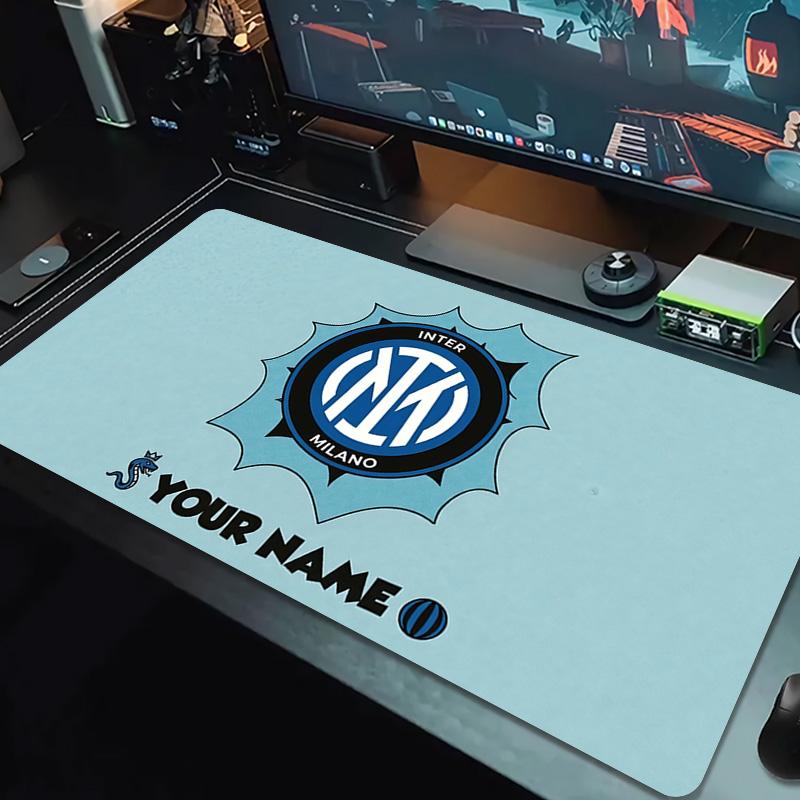 FC Internazionale Milano Print Cushion Non-slip Laptop Tablet Big Mousepad XXL Mat Mini PC Playmat With Lock edge