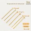 100 Pack: 18K Gold Plated Nine-Shaped Pins for DIY Jewelry - Durable, Color-Preserving Copper, Flat Head Beading & Fixing