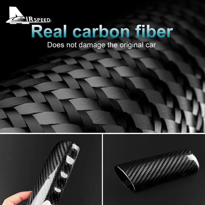 Real Hard Carbon Fiber Car Handbrake Cover For Abarth 595 695 2012-2014 2015 2016 2017 2018 Accessories