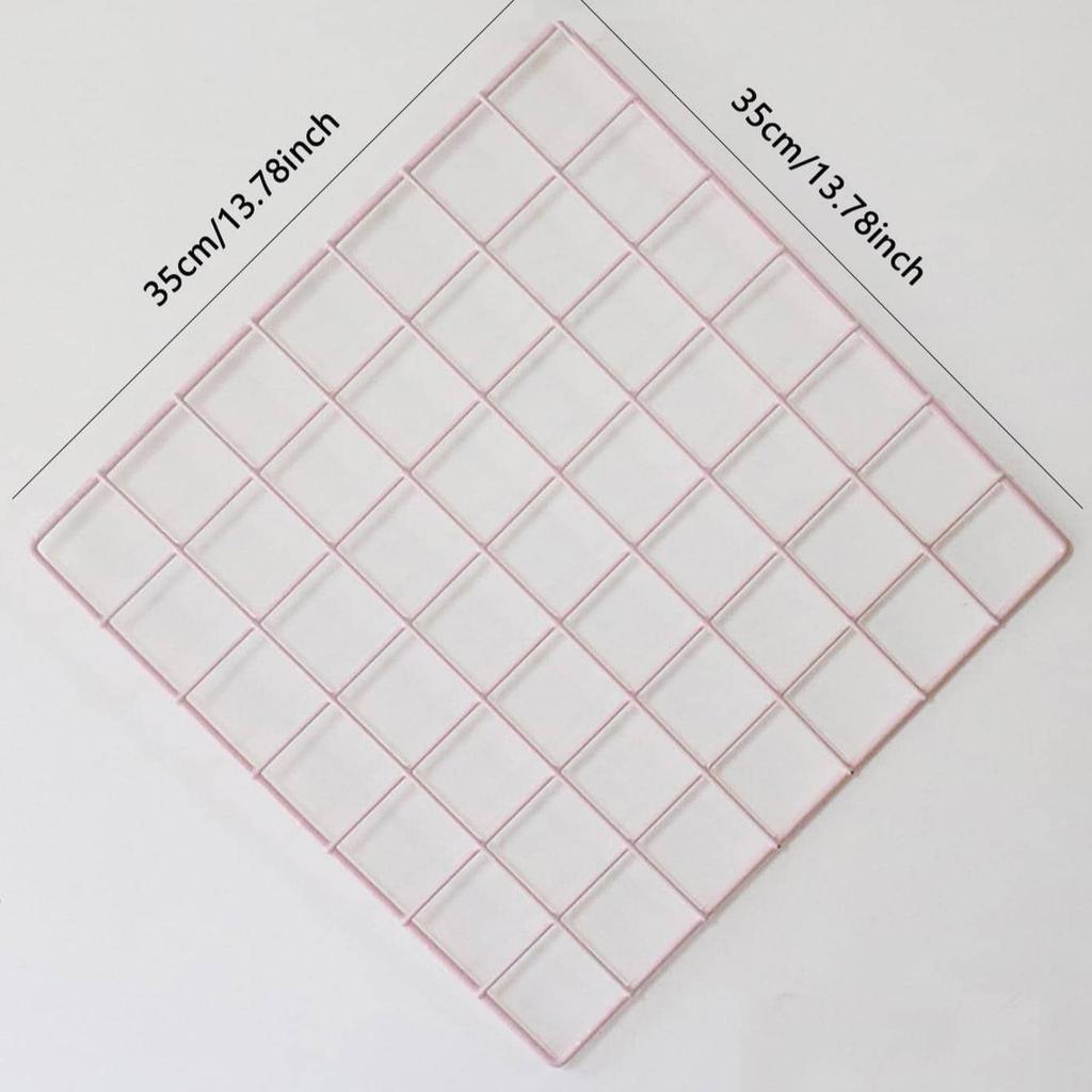 1pcMetal Hanging Shelf Art Grid Photo Wall Mounted Decor Iron Wire Board Room Hanging Party Decor Bedroom Birthday Wedding Decor