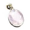 Natural Rose Quartz Gemstone 925 Solid Sterling Silver Jewelry Pendant 1.4" I5h12