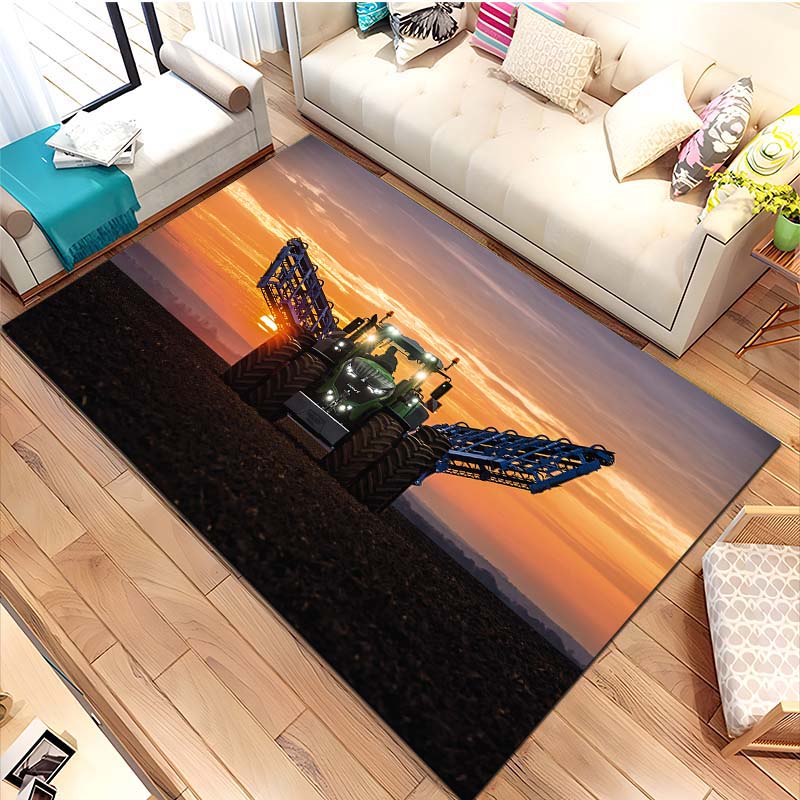 Большой трактор F-Fendt Ковер для гостиной, спальни, дивана, прихожей, домашний декор, противоскользящий коврик, ковер для зоны, коврики для гардеробной