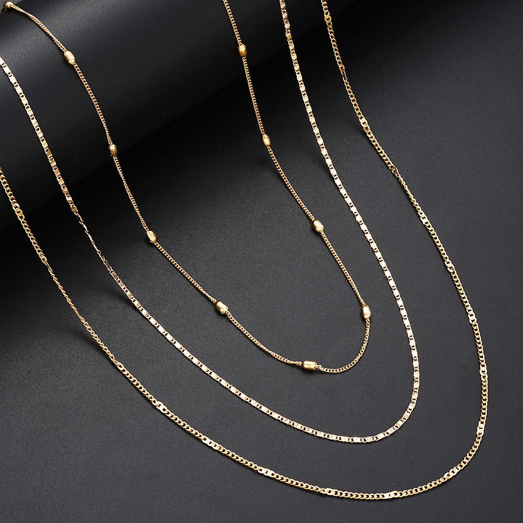 3Pcs/Set Summer Beach Belly Body Chains For Women Simple Gold Color Sequin Waist Chain Female Sexy Bikini Body Jewelry Accessory