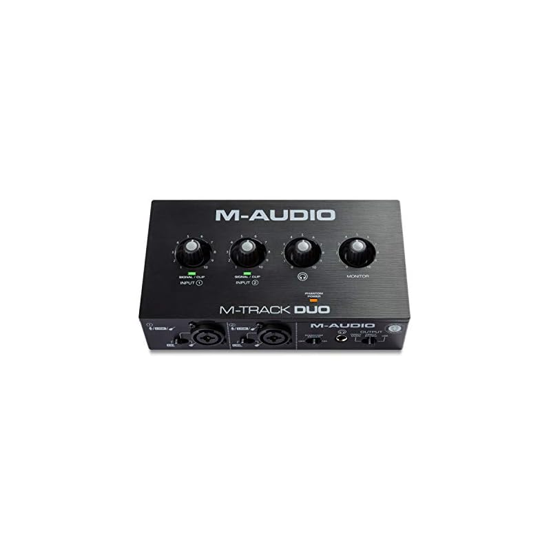 M-Audio USB Audio Interface with Music Production Software (Mac, Win, DTM, DAW) - Low Noise, Live Streaming, Playback, Home Recording - M-Track Duo