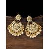 Tone Kundan & Pearls Dangle Earring For Women