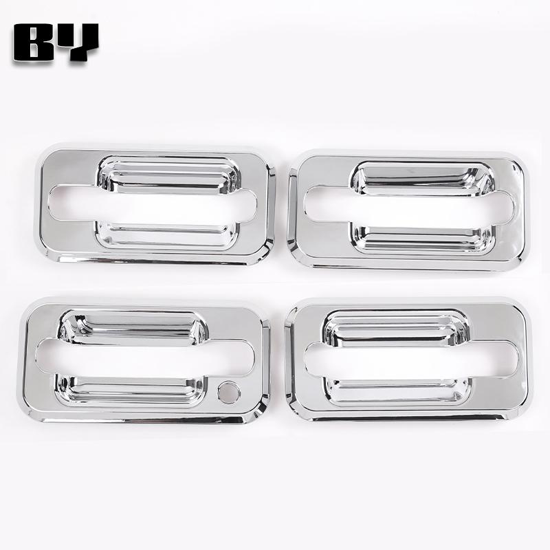 For Hummer H2 2003-2009 ABS Silver / Black Car Door Handle Cover Trim Sticker Accessories