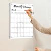 Weekly Planner Acrylic Board Clear Daily Record Board Wall Mounted To Do List Whiteboard Weekly Working Cooking Record Board