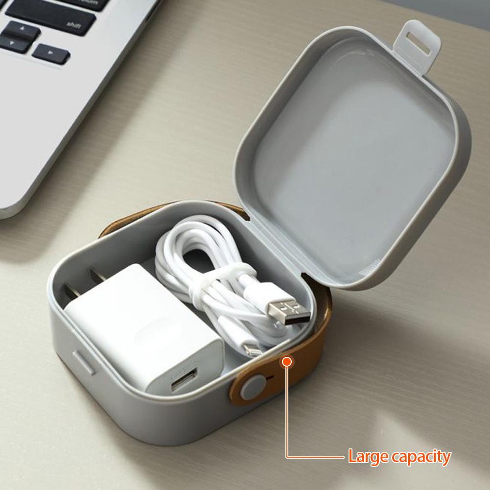 Мини-органайзер для зарядного устройства для путешествий, портативный органайзер для кабеля наушников, многофункциональная пластиковая шкатулка для ювелирных изделий в офисе