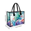 Watercolor Bear Coral Pattern Portable Tote Bag for Daily Commute Shopping Outing