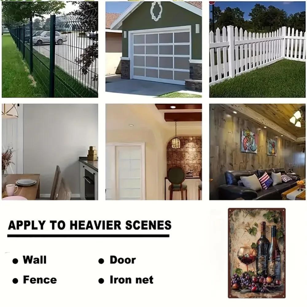 Винтажная металлическая табличка 2D Железная живопись Настенное искусство 20x30см Декор в виде винной бутылки