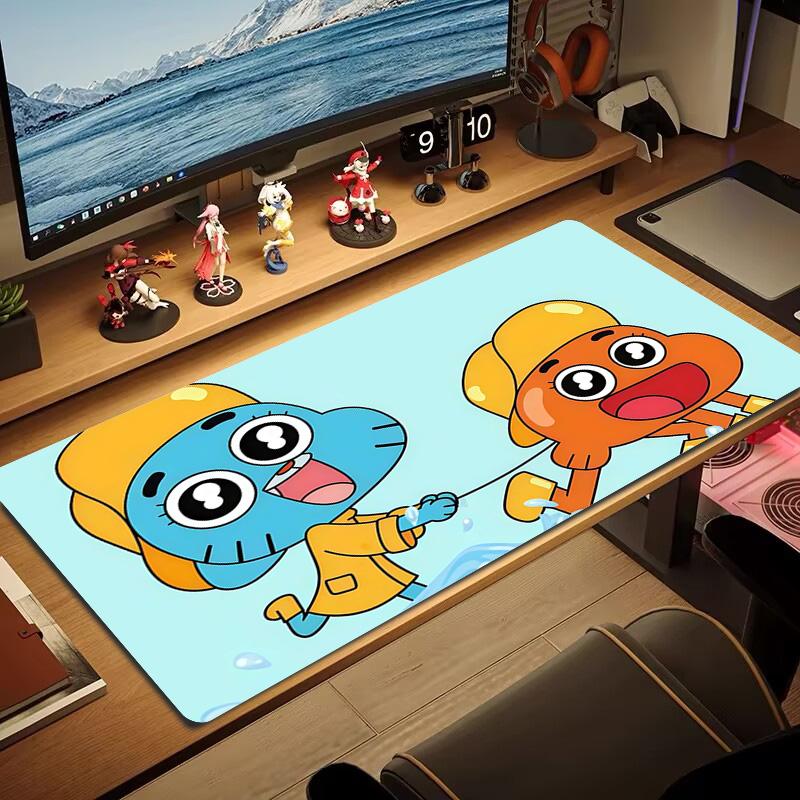 The Amazing World of Gumball2 Print  Cushion Non-slip Laptop Tablet Big Mousepad XXL Mat Mini PC Playmat With Lock edge