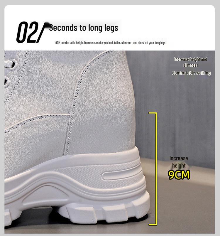 2025 Новые женские ботильоны в британском стиле - Осенняя коллекция, Универсальные ботинки Мартина на толстой подошве с внутренней платформой для стройнящего эффекта