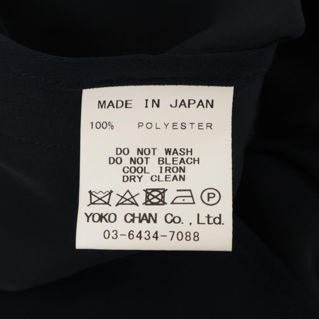 YOKOCHAN 2011 YCB-323-393 Navy Half Sleeve Frill Trim Blouse tops 38 NavyUsed