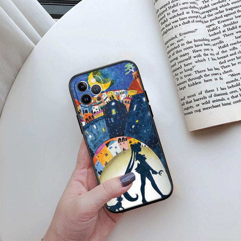 S-Sailors-wallpaper M-Moon Phone Case for Motorola Moto Edge 60 60s 70 G86 G56 G54 E14 G04S G45 G54 G64 Pro Power Neo Fusion