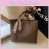 Single Decoration Ribbon Shoulder Underarm Bag Solid Color Handbag Fashion Women