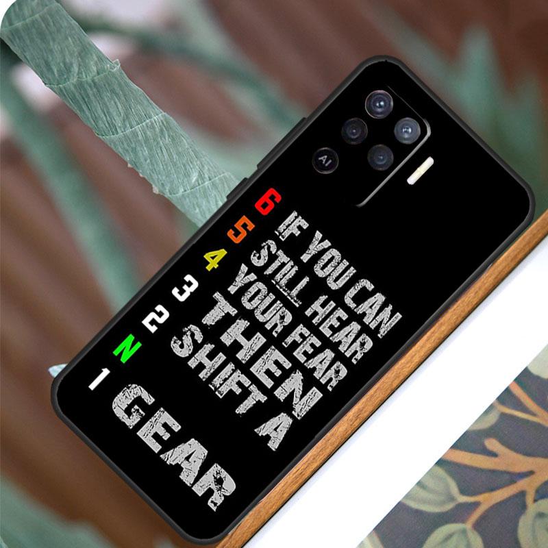 Motorcycle Gear For OPPO A57 A57S A77 A5 A9 A53 A52 A72 A96 A76 A16 A54 A74 A94 A38 A58 A78 A15 A17 Case