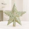 Рождественская звезда верхушка для елки украшение блестящая звезда верхушка для деревьев гирлянда настольный праздничный декор