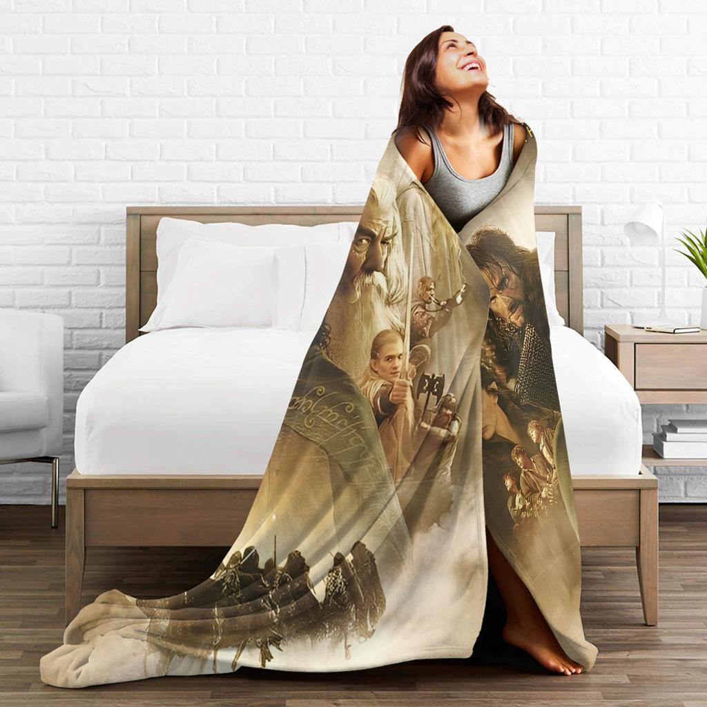 L-Lords Of The R-Rings Blanket Picnic Flannel Throw Blanket For Outdoor Super Warm Quality Bedspread Gift