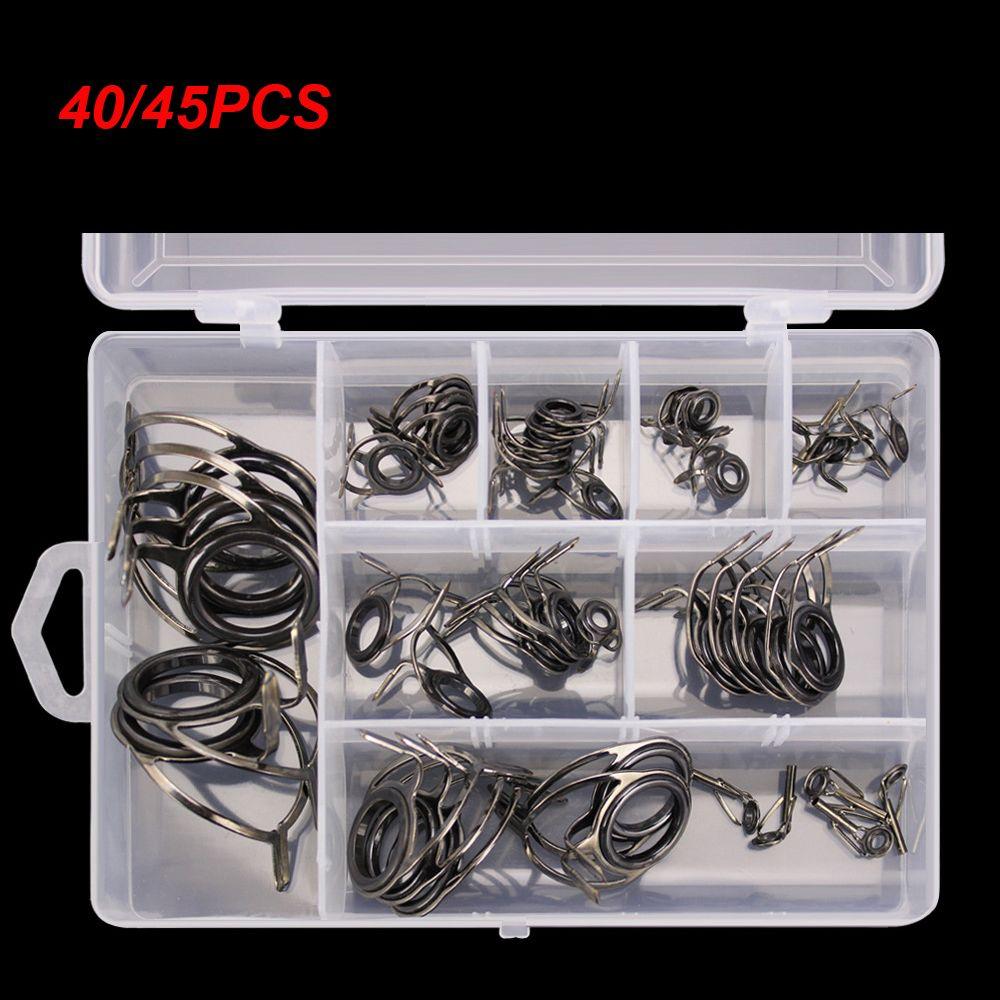 Stainless Steel O Ring Tip Repair Kit Fishing Rod Guide Eye Ceramic Ring Tackle Box Accessories