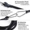 Portable Packing Ropes Bungee Cords with Carabiner Hooks, Heavy?Duty Outdoor Straps, Elastic Cargo Securing Binding Rope for Tarps, Tent,