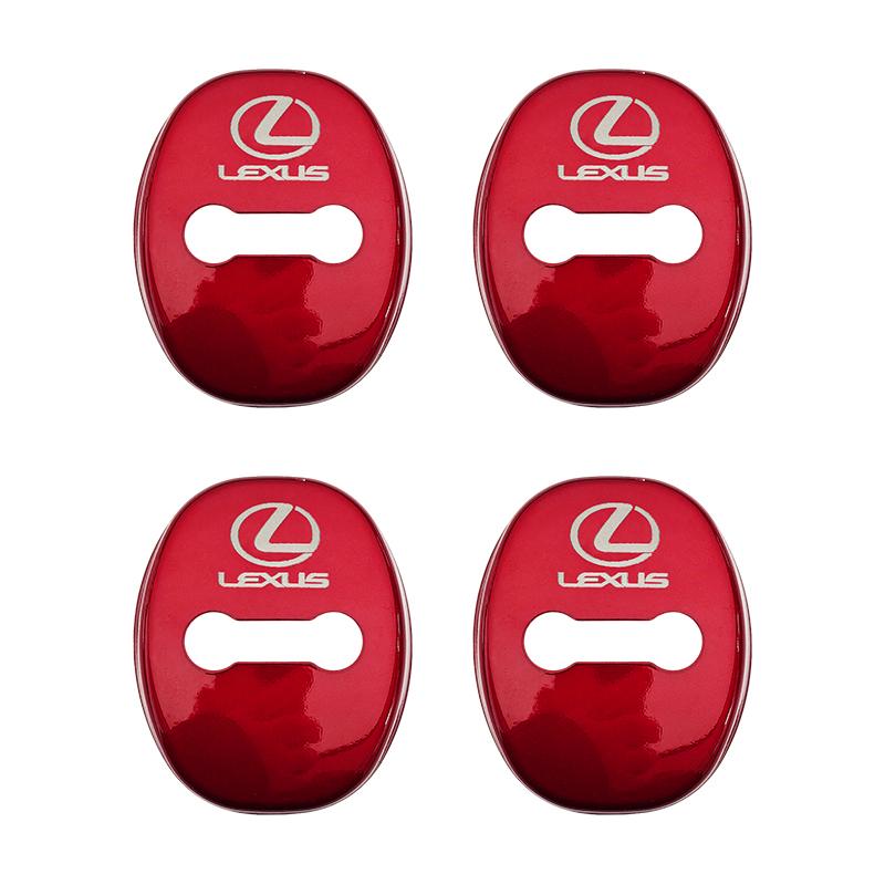 crvjlm1 4pcs Car Door Lock Covers Anti-rust Case Stainless Steel Protect Buckle for Lexus F SPORT ES CT GS IS UX GX LBX NX RX 350h 450h