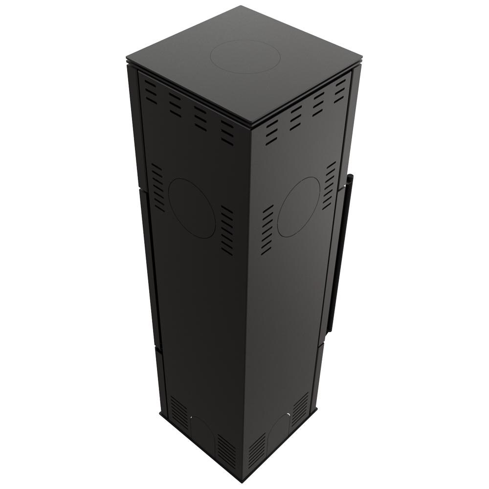 Дровяная стальная печь KRATKI REN/M правая Ø 150 7 кВт черная thermotec