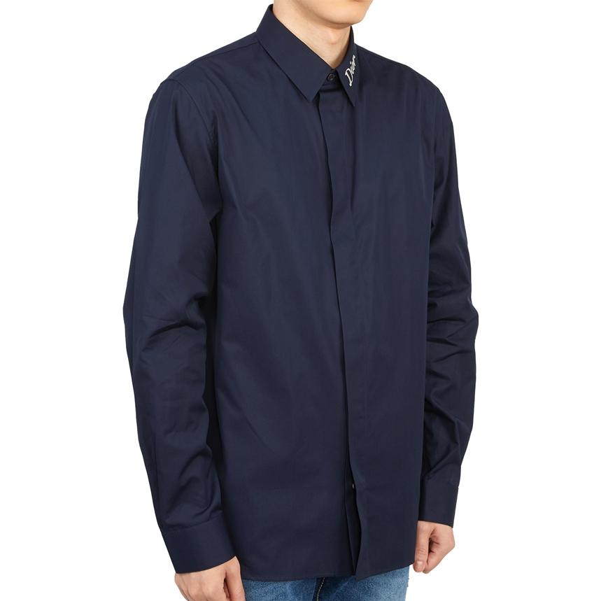 DIOR SS23 Shirt Men's Dark Blue 293C522A1581-588